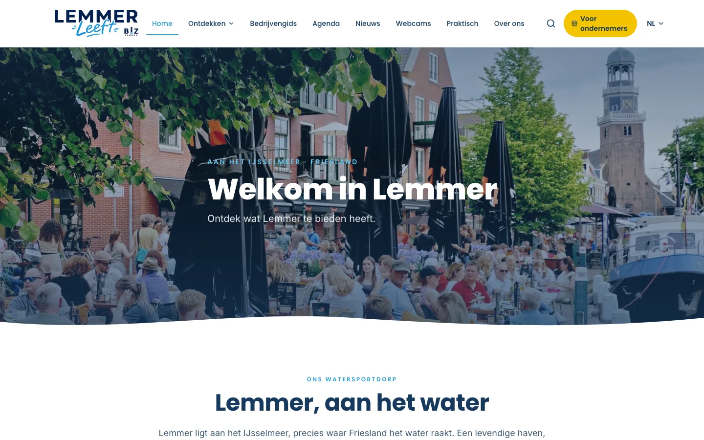 Lemmer Leeft, voorpagina op de computer